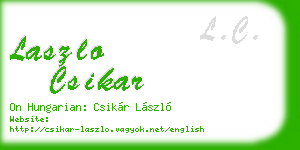 laszlo csikar business card