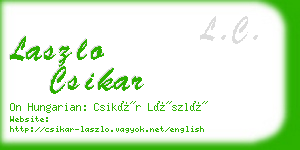 laszlo csikar business card